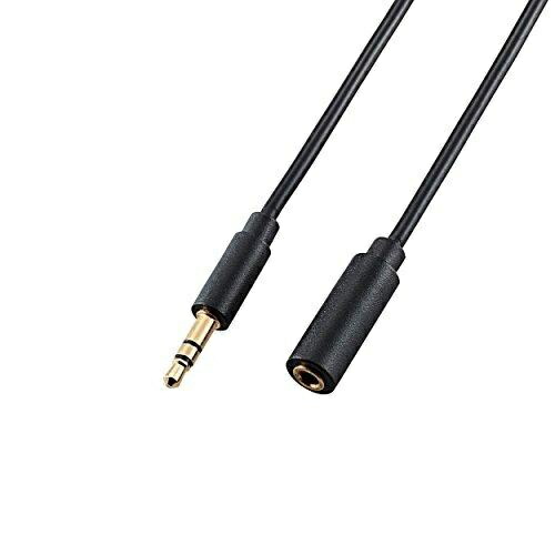 ELECOM Stereo Mini Plug Extension Cable Gold-Plated 3.5mm Female to 3.5mm Male Black 1.5m DH-MPJN15