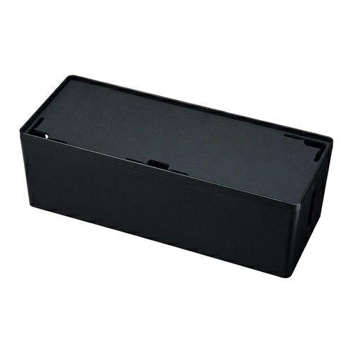 Sanwa Supply Cable & Tap Storage Box L Size Black CB-BOXP3BKN2