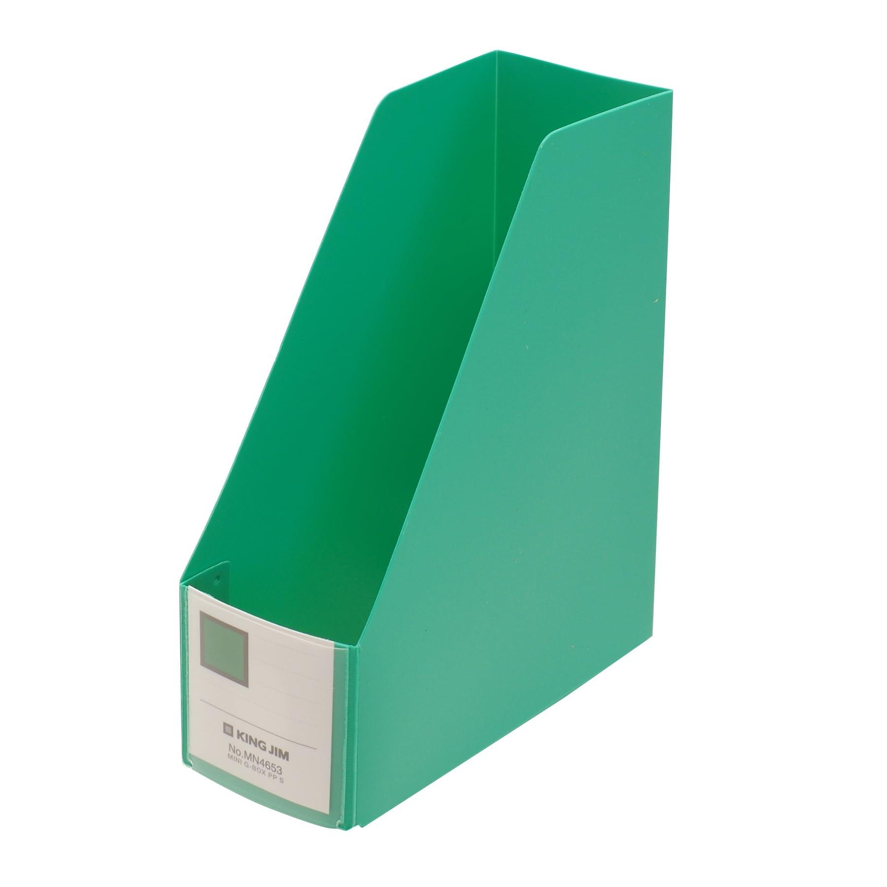 Kingjim King Mini Series Mini G Box PP [Vertical] Green MN4053-G Mini G Box PP [Vertical] Green Size: Approx. W3.2 D7.5 H9.7 MN4653-GY