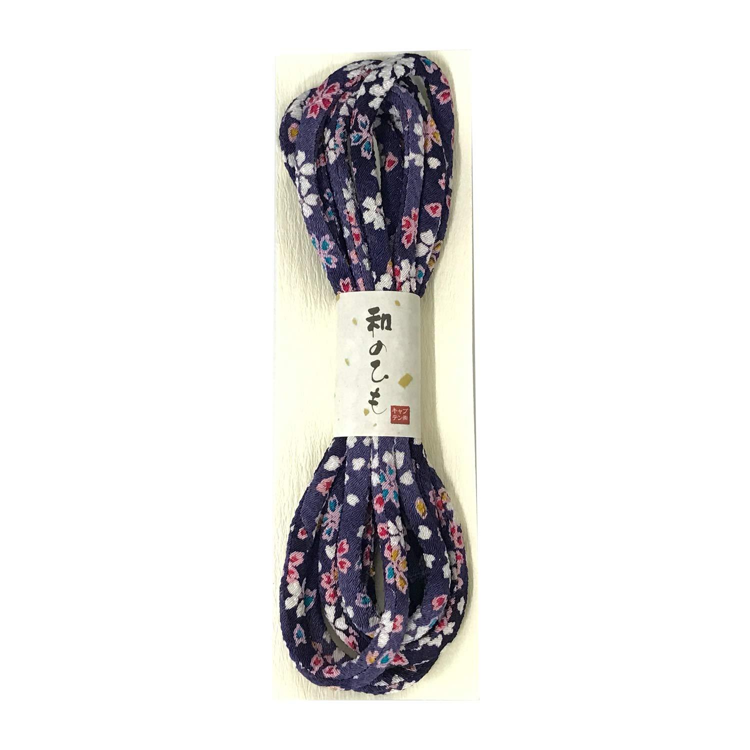 CAPTAIN88 Captain Japanese Cord (Chirimen Yuzen) 5mm × 1.8m Roll #24 Pink × Purple CP205