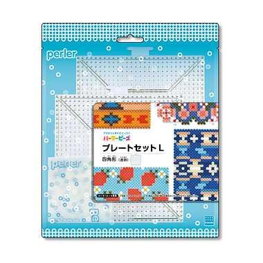 Kawada Parler Beads Plate Set L Square (Transparent) Ages 5+ Iron-on Beads Toy Hobby 80-30026