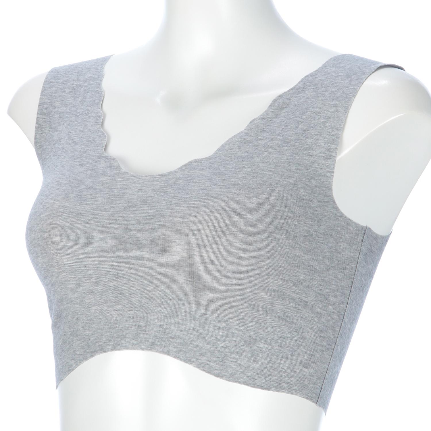 [GUNZE] Non-Wire Bra KIREILABO (Kirei Lab) Fully Seamless Cotton Blend Half-Top Bra KL2055N Women's Gray L