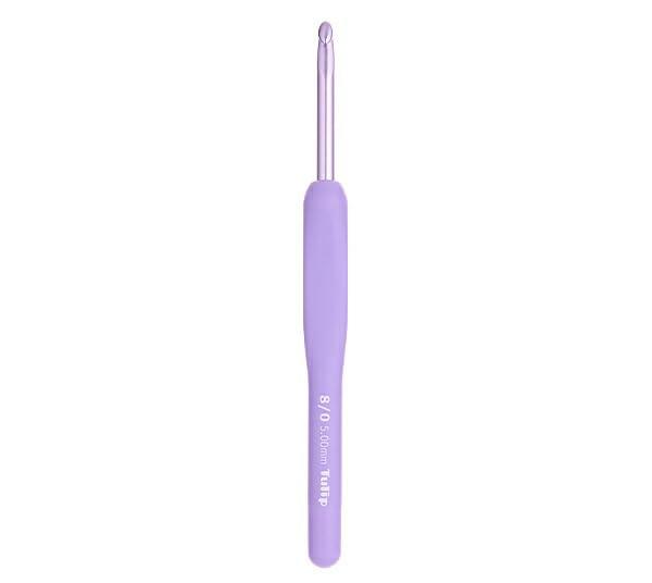 ETIMO Purple Crochet Hook with Cushion Grip, Single Hook (Sizes 1/0 to 10/0)