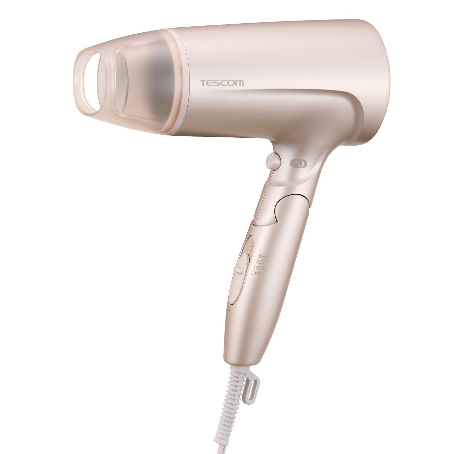 TESCOM Negative Ion Hair Dryer with Noise Reduction and High Airflow, Pink TD460B-P
