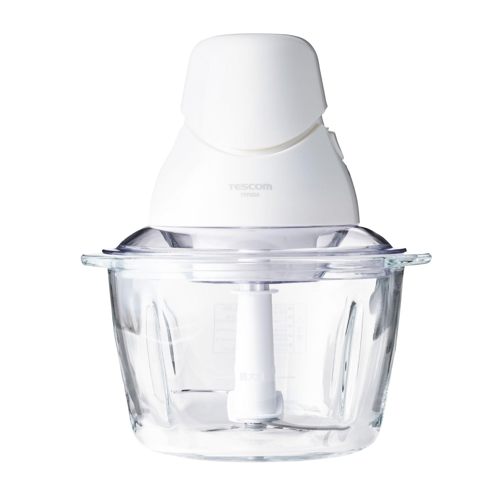 TESCOM Food Processor White TFP20A-W Minces meat and chops vegetables in no time