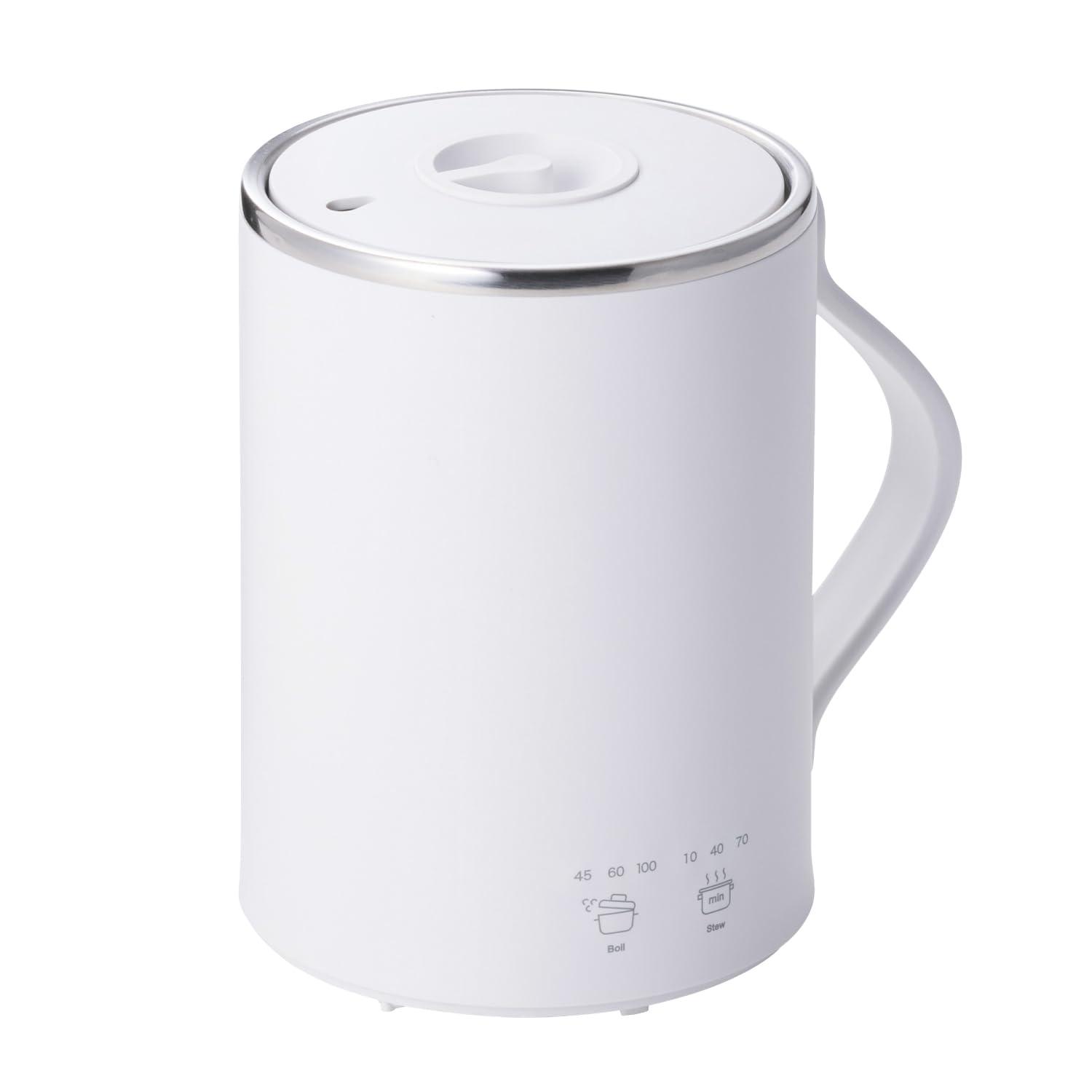 TESCOM Cook Mug Electric Mug Pot Compact Size 350ml Boil/Simmer/Keep Warm White TGM20A-W