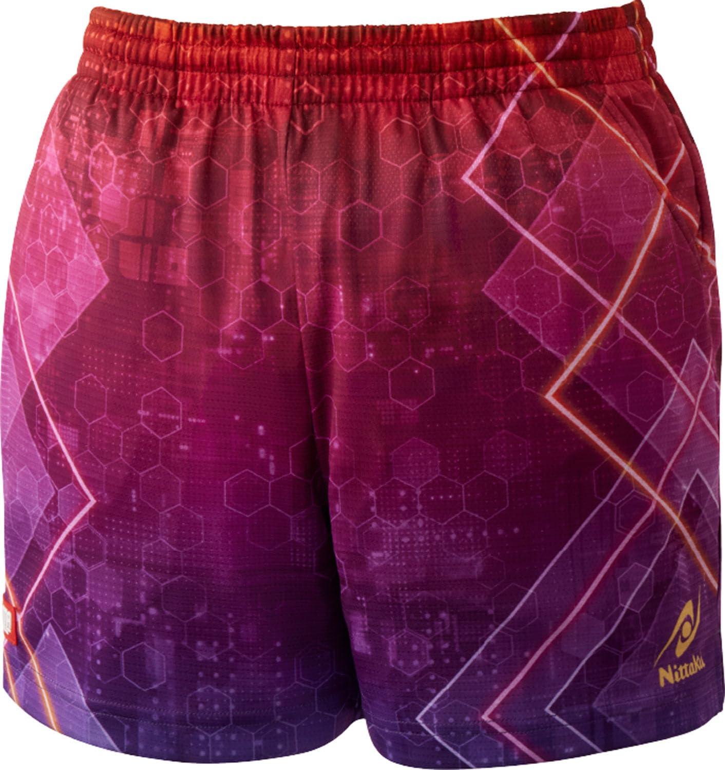 [Nittaku] Table Tennis Game Pants Bright Neon Shorts J.T.T.A. (Japan Table Tennis Association) Official NW2521 Purple 3S