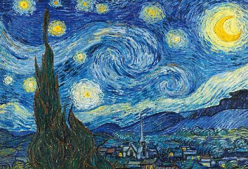 EPOCH 1053 Super Small Piece Jigsaw Puzzle: World Art - Starry Night (26x38cm) 31-102 Includes Glue, Spatula, and Point Voucher