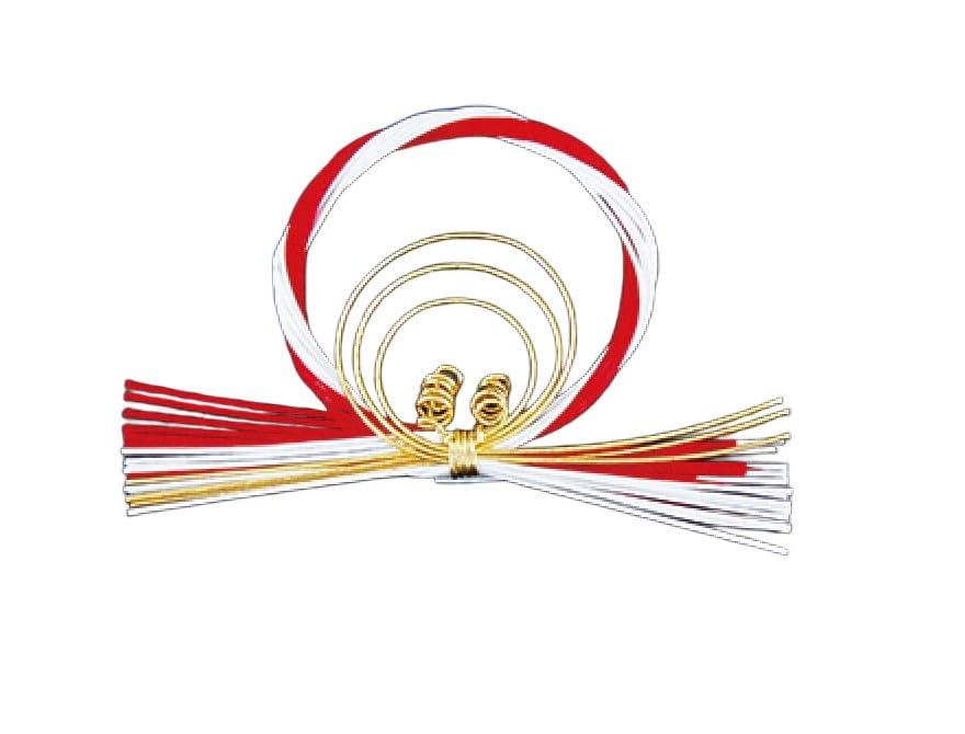 Yamaco Yumi Commercial Use Mizuhiki Celebration Decorations Red and White Wreaths with Double-Sided Tape (100-Piece Pack) yamaco26056