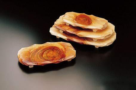 Yamaco Yumi Commercial Use Hinoki & Red Knot Wood Serving Stand Medium yamaco32171