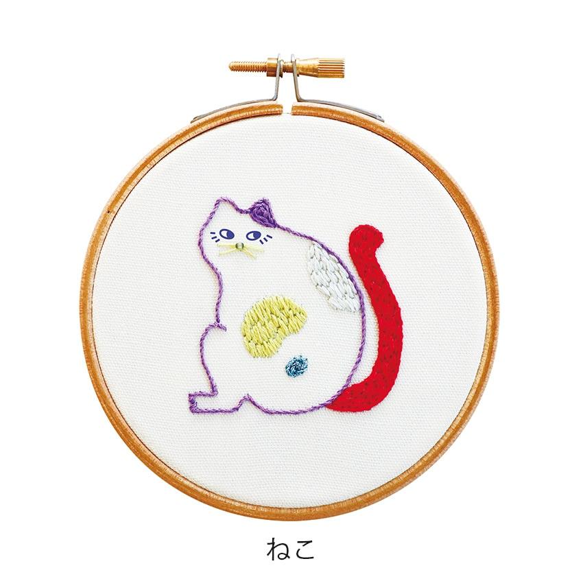 MIYUKI Embroidery Kit nuie Zoo Sew as if drawing. Cat