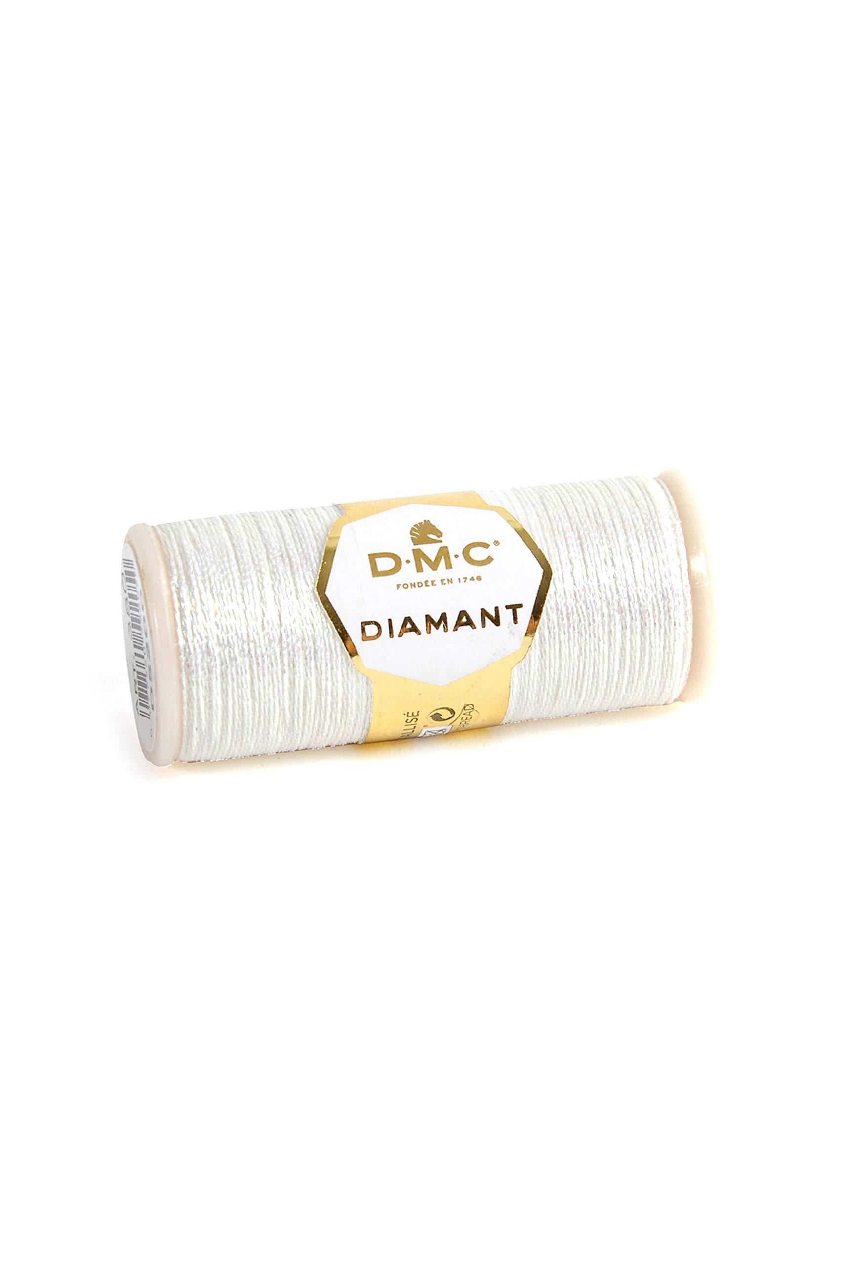 DMC Diamant Metallic Embroidery Thread 35m Spool White DMC380-D5200