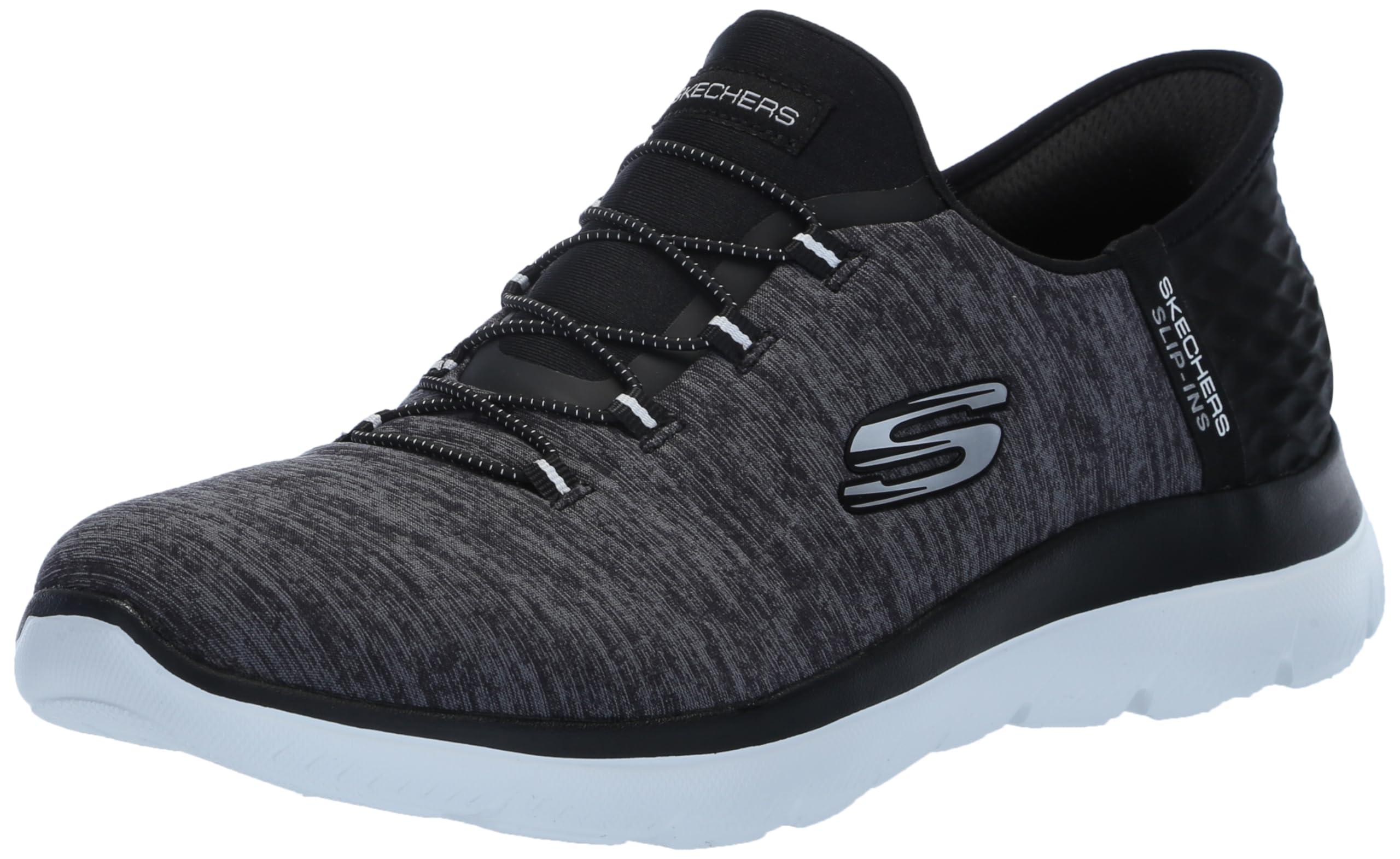 SKECHERS SLIP-INS SUMMITS-DAZZLING HAZE Women's Sneakers 149937W Black/White