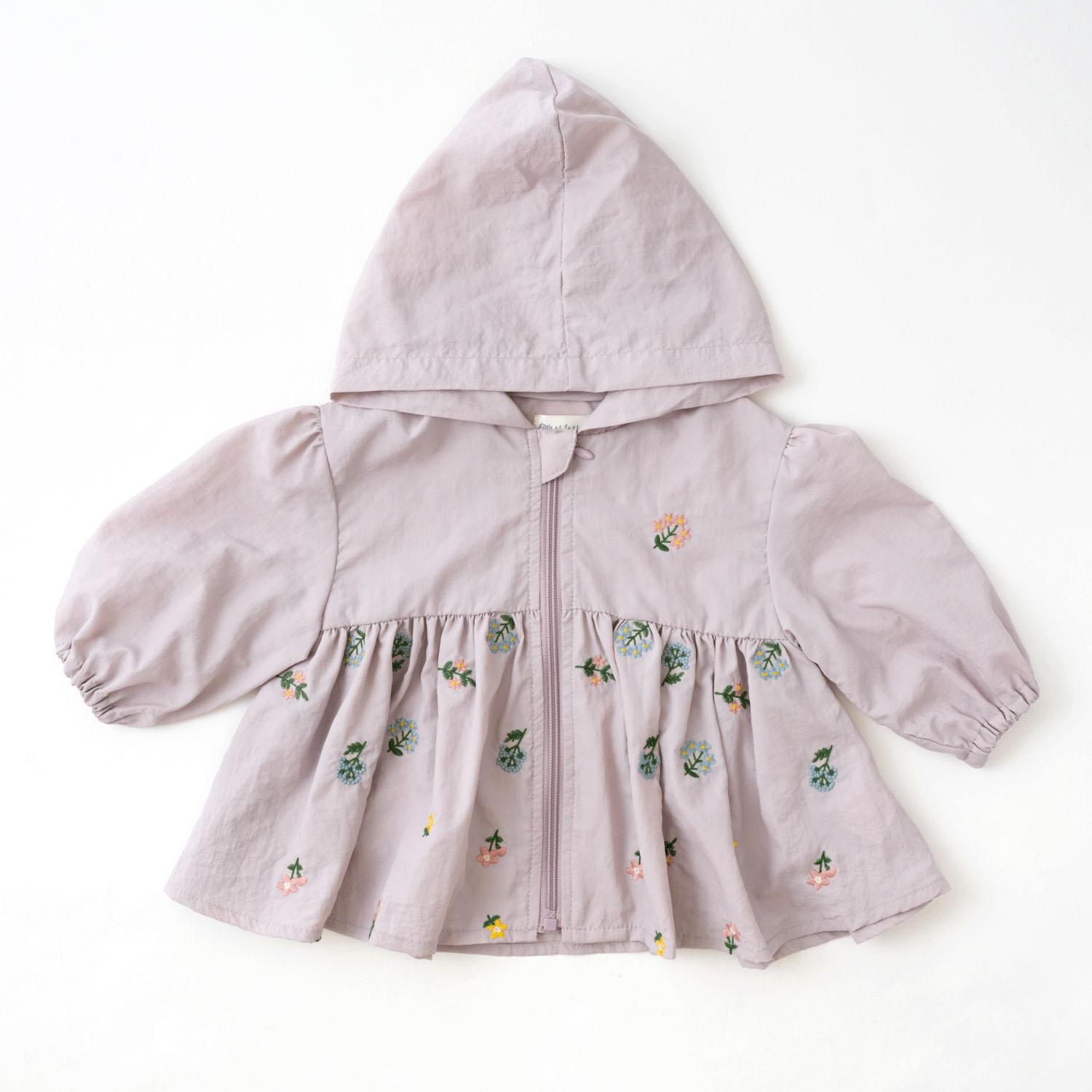 All-over Embroidered Windbreaker - Light Purple - 100cm