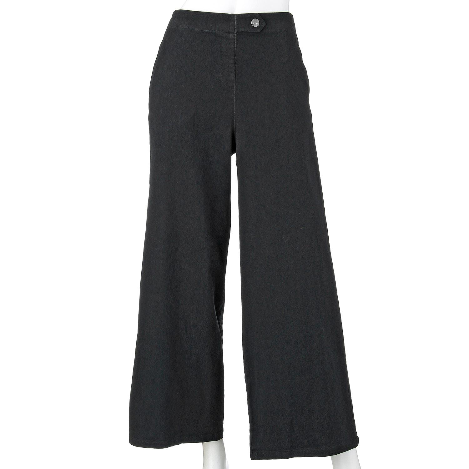 Denim Baggy Pants, Black, M