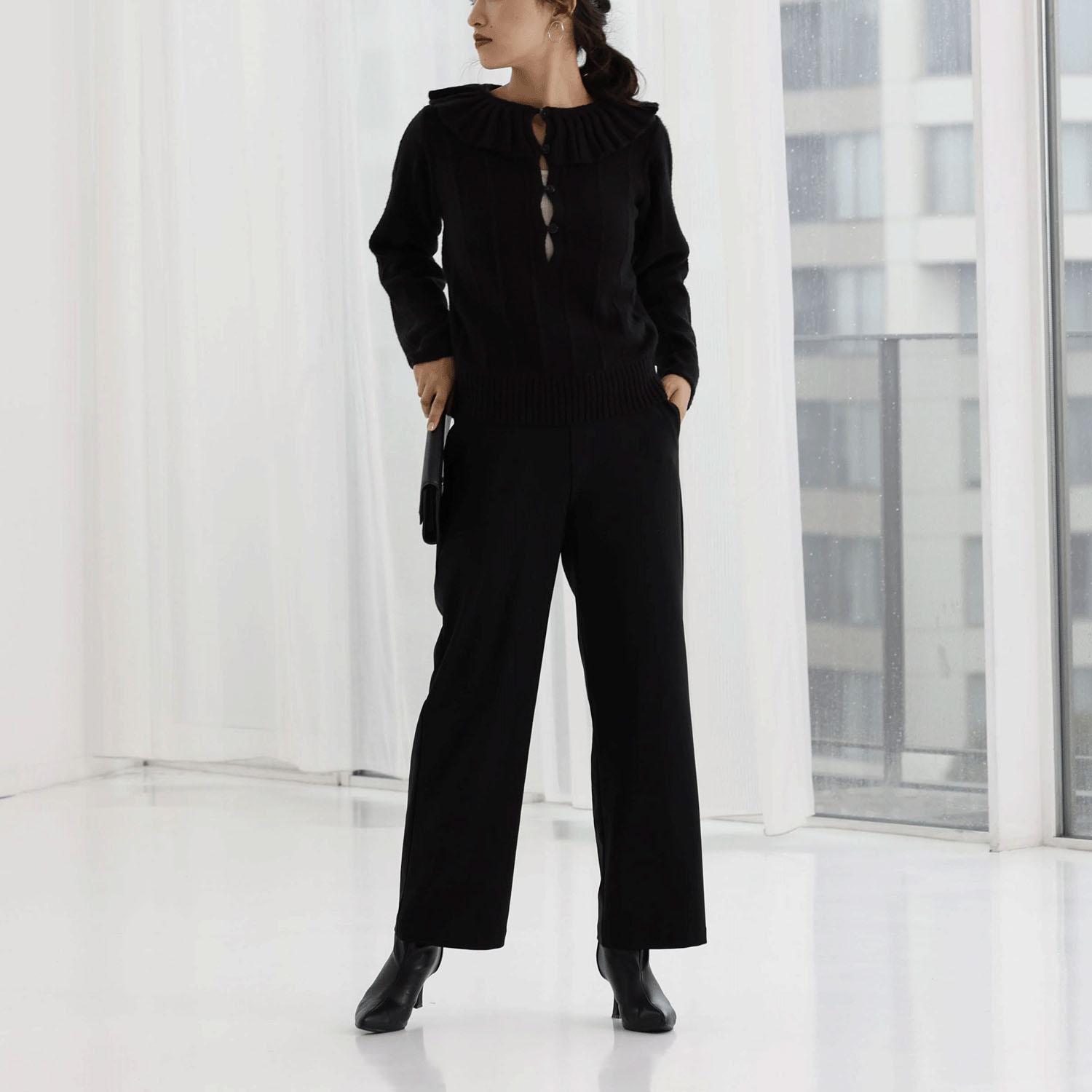 TAKUMIBA Air Silky LW・Front Pocket Wide Straight Black L