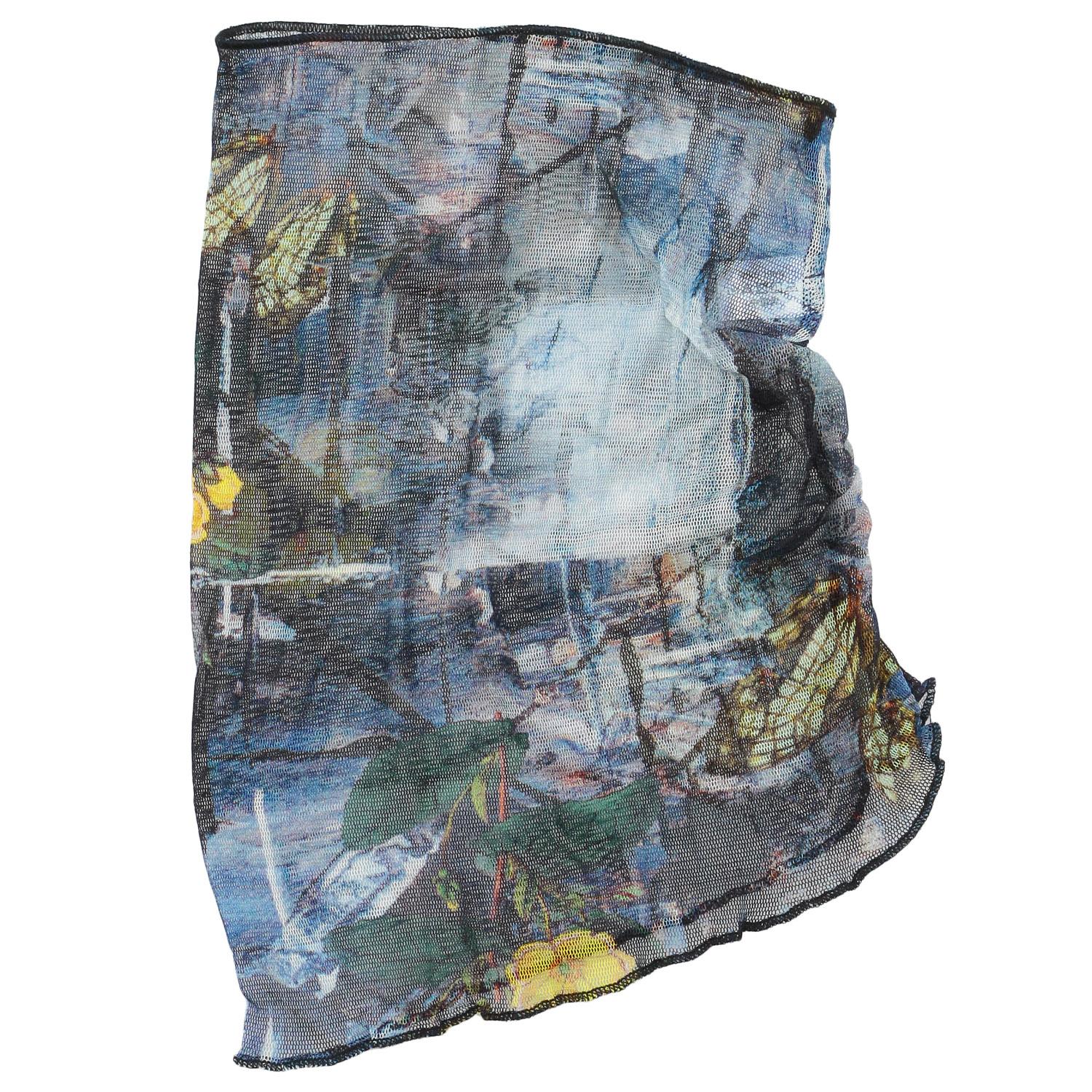 Silk Neck Cover Pattern Sky Blue 04