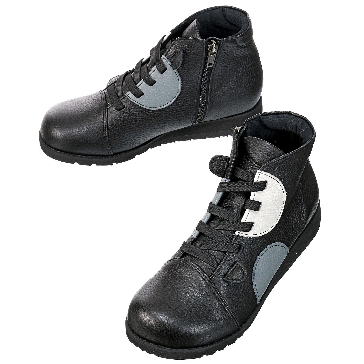 milla sports Polka Dot High-Top Shoes I-11 Black 24.0CM