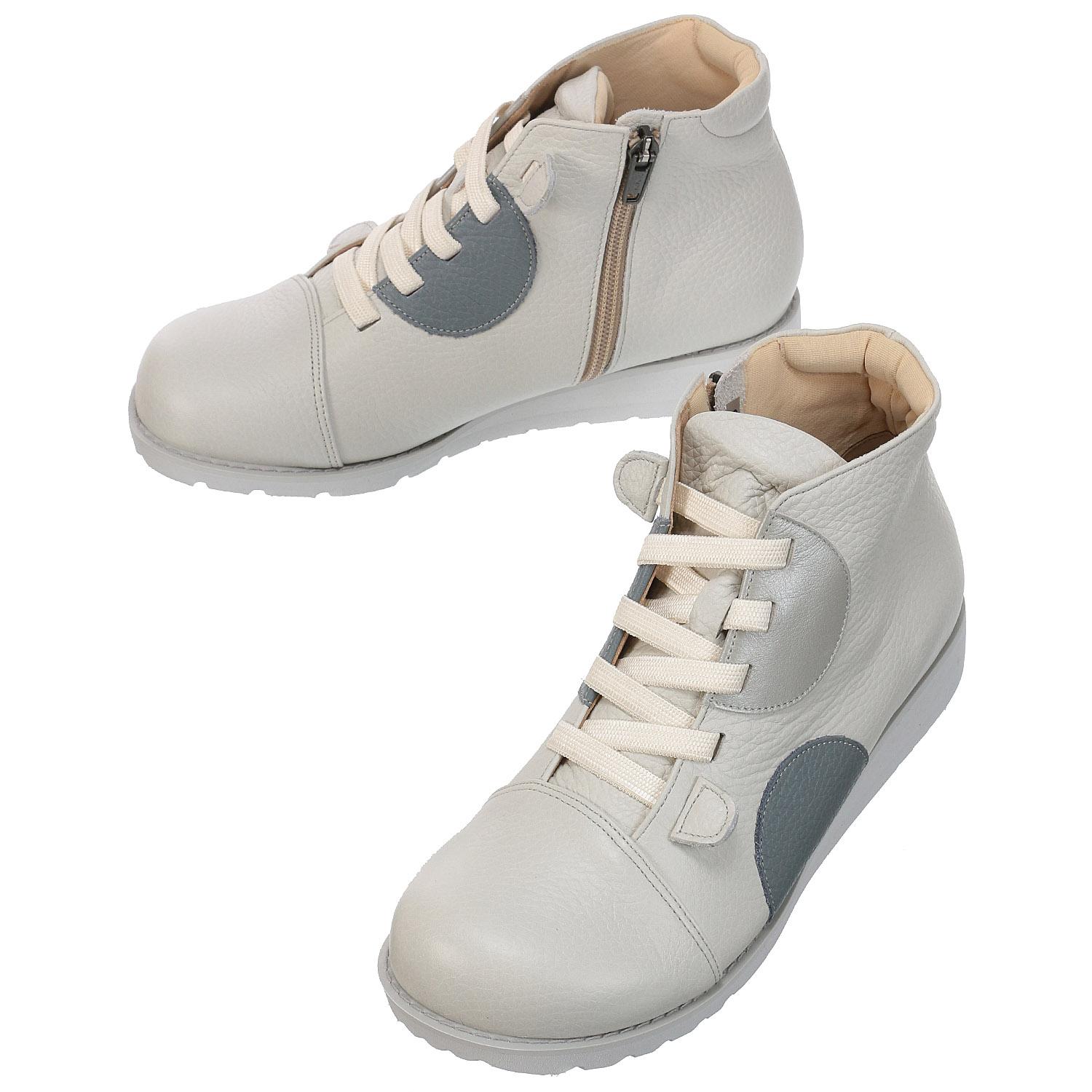 milla sports Polka Dot High-Top Shoes I-11 Ivory 24.5cm