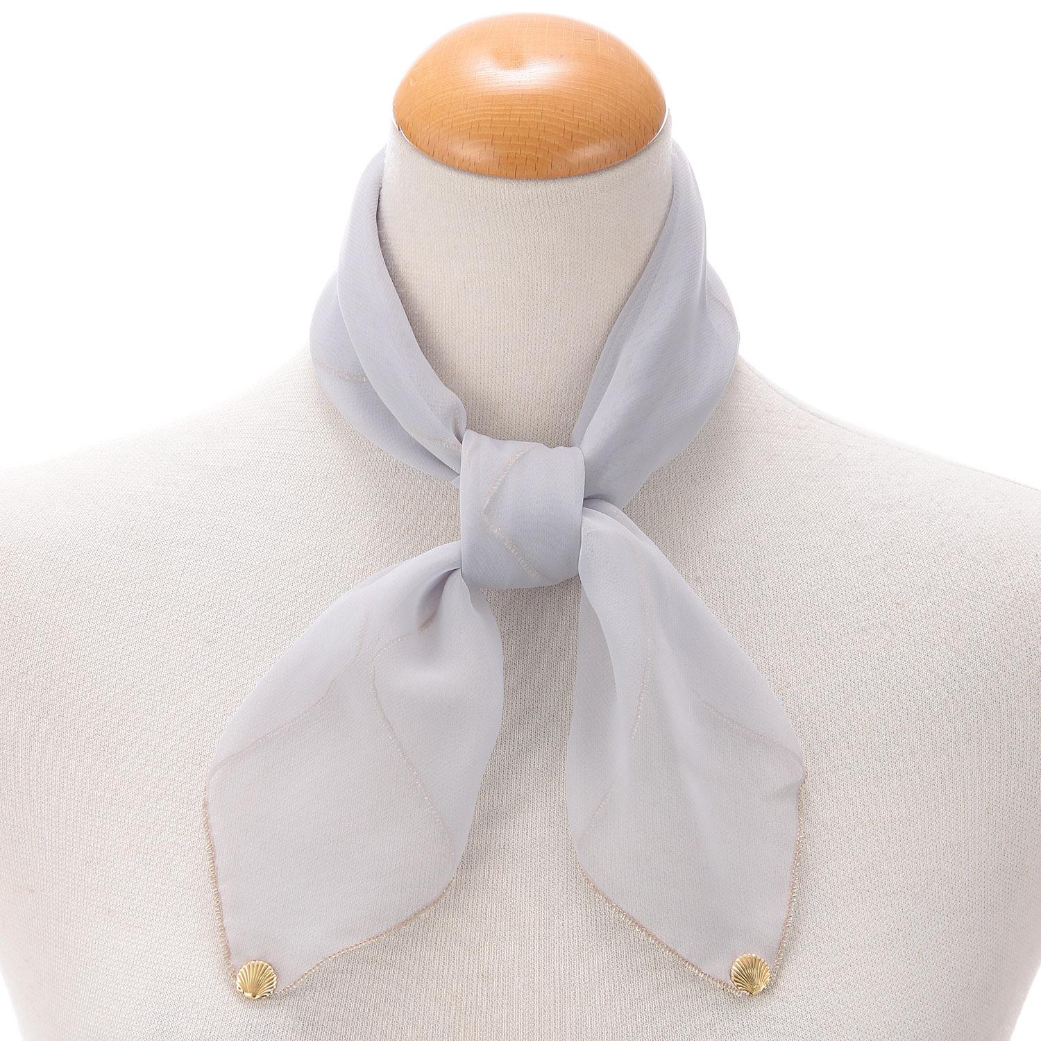 Japanese-made Polyester Chiffon Scarf 52×52