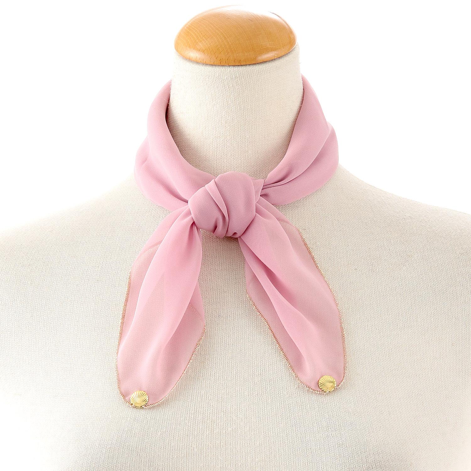 Japanese-made Polyester Chiffon Scarf 52×52