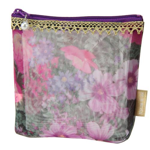 Gold Tape Mesh Pouch Small 01 Light Black