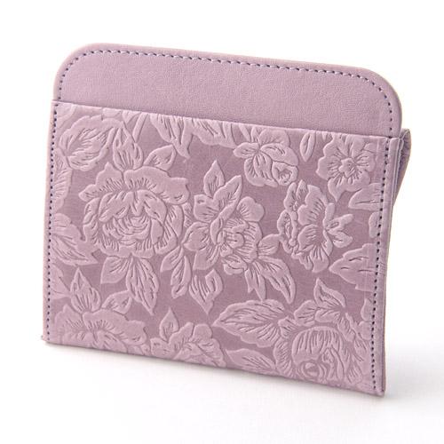 Embossed Rose Pattern Open Single Bill Holder