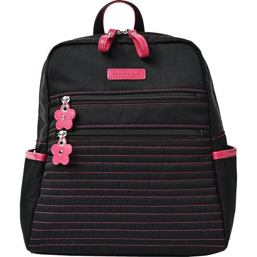 BORSETTIAMO Stitched Mountain-Shaped Backpack - Black