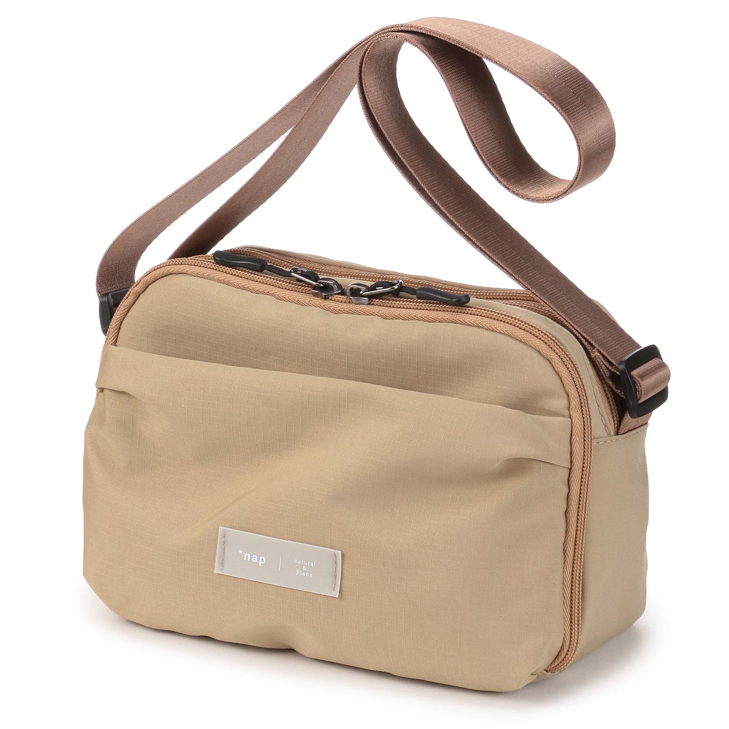 nap Compact Multi-Storage Shoulder Bag, Beige