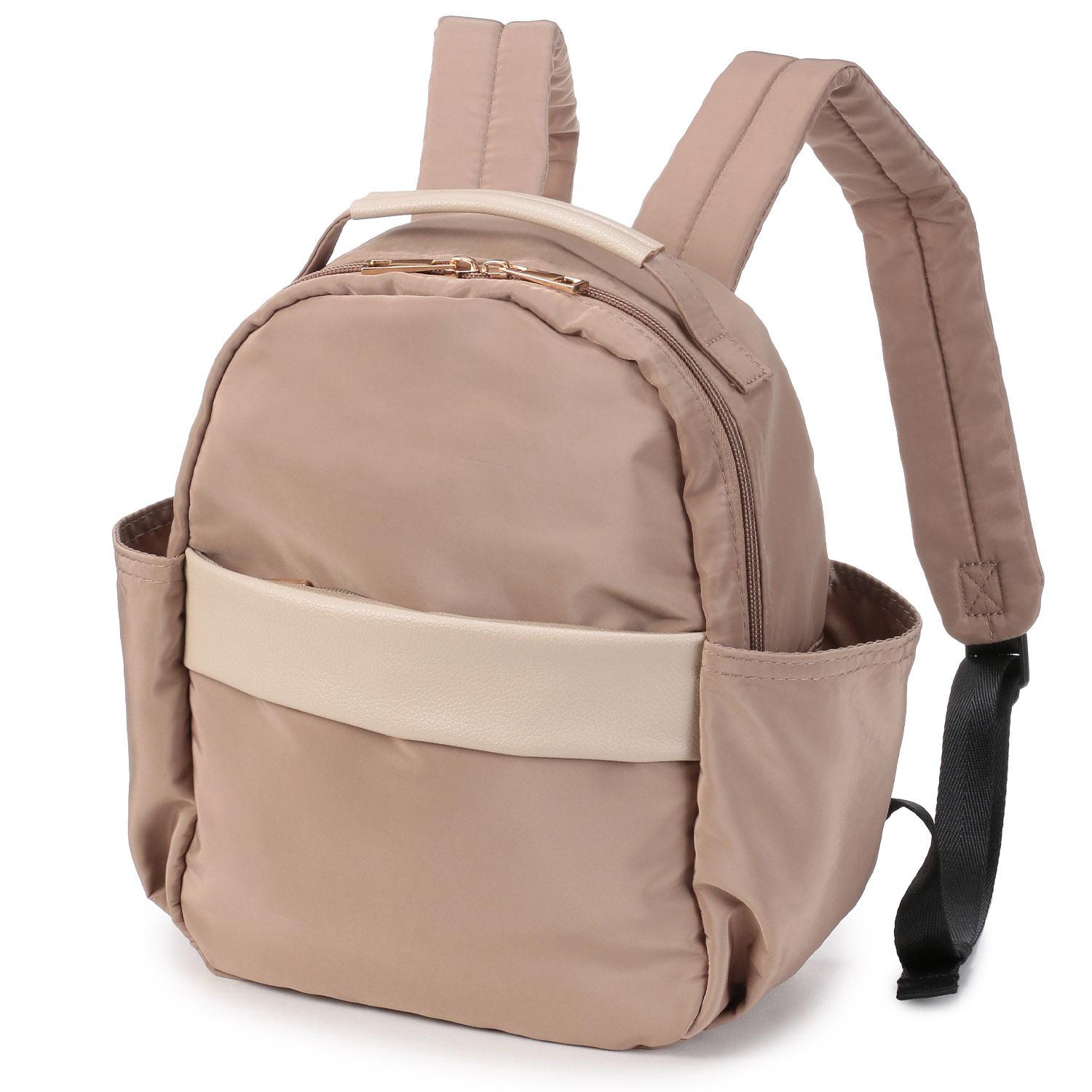 Compact Multi-Storage Backpack, Beige