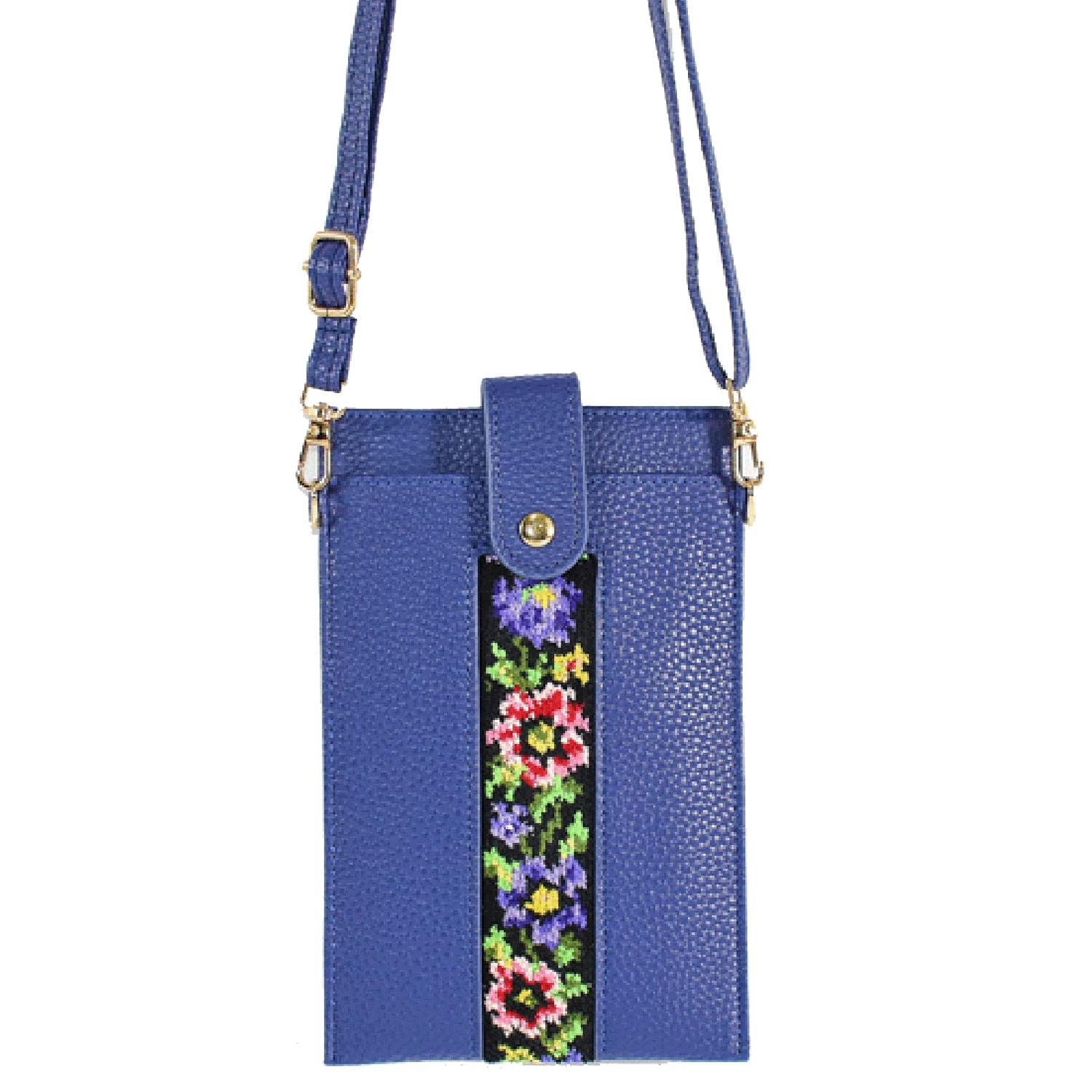 Chenille Shoulder Wallet Bag - Sky Blue