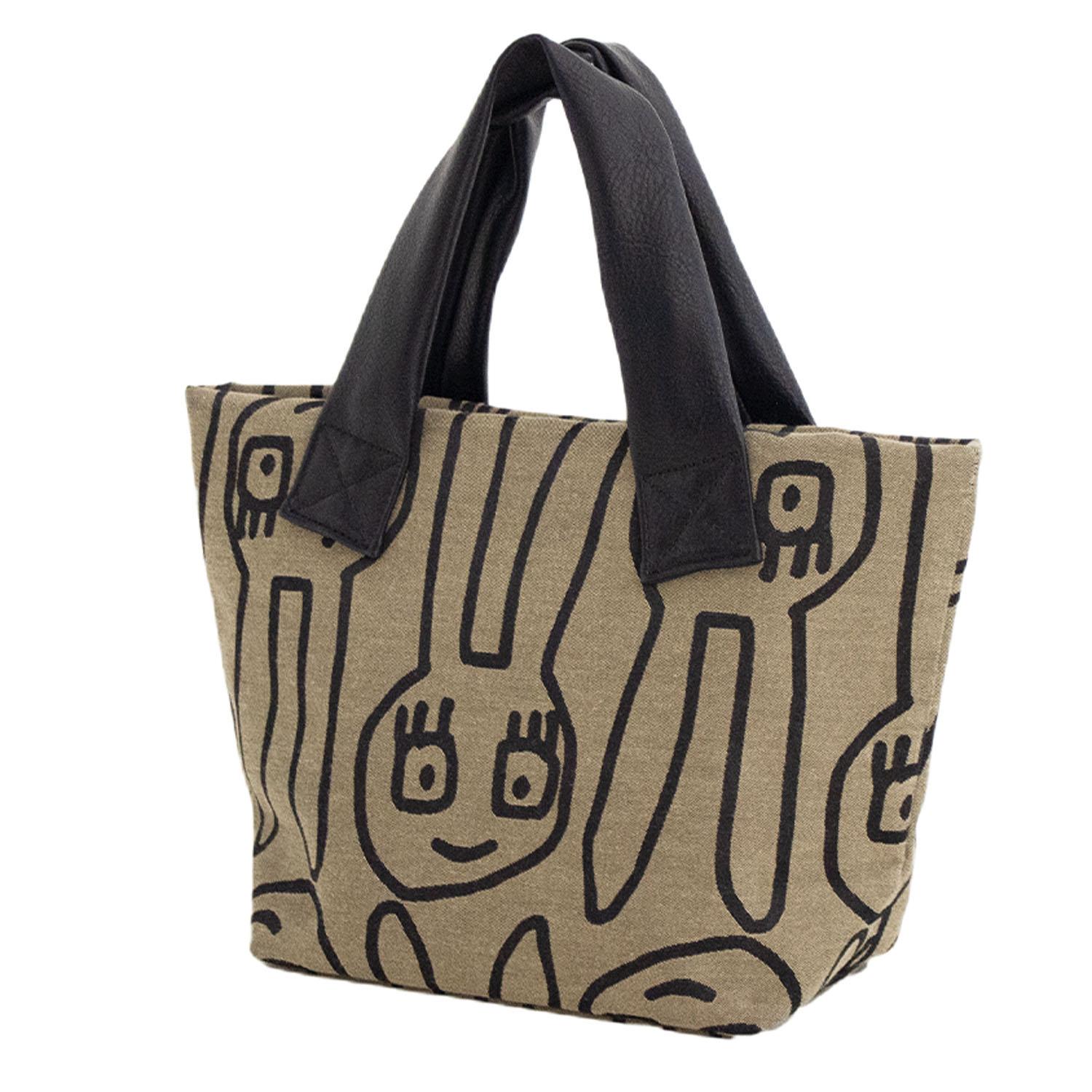 Yuru Usagi Tote Bag Black