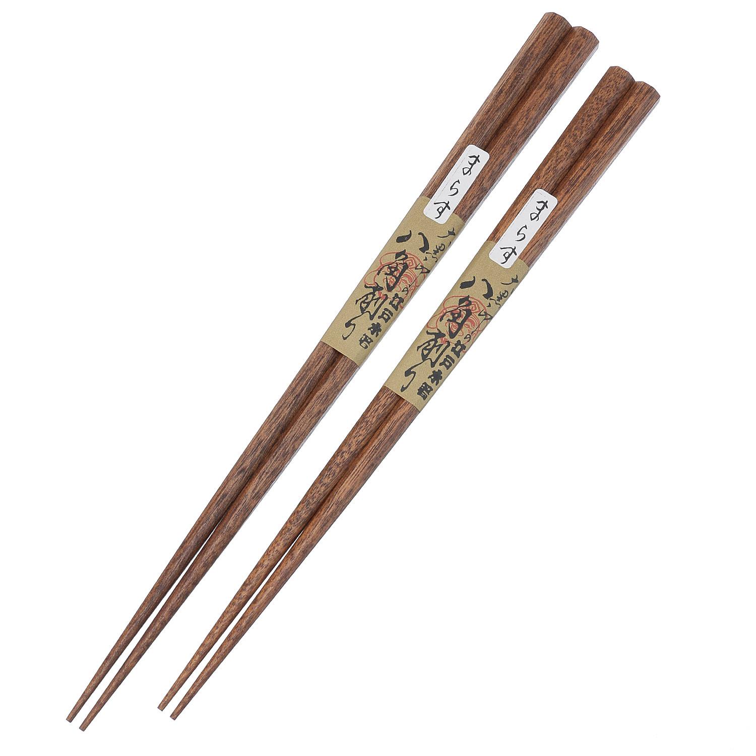 Octagonal Carved Chopsticks 21cm