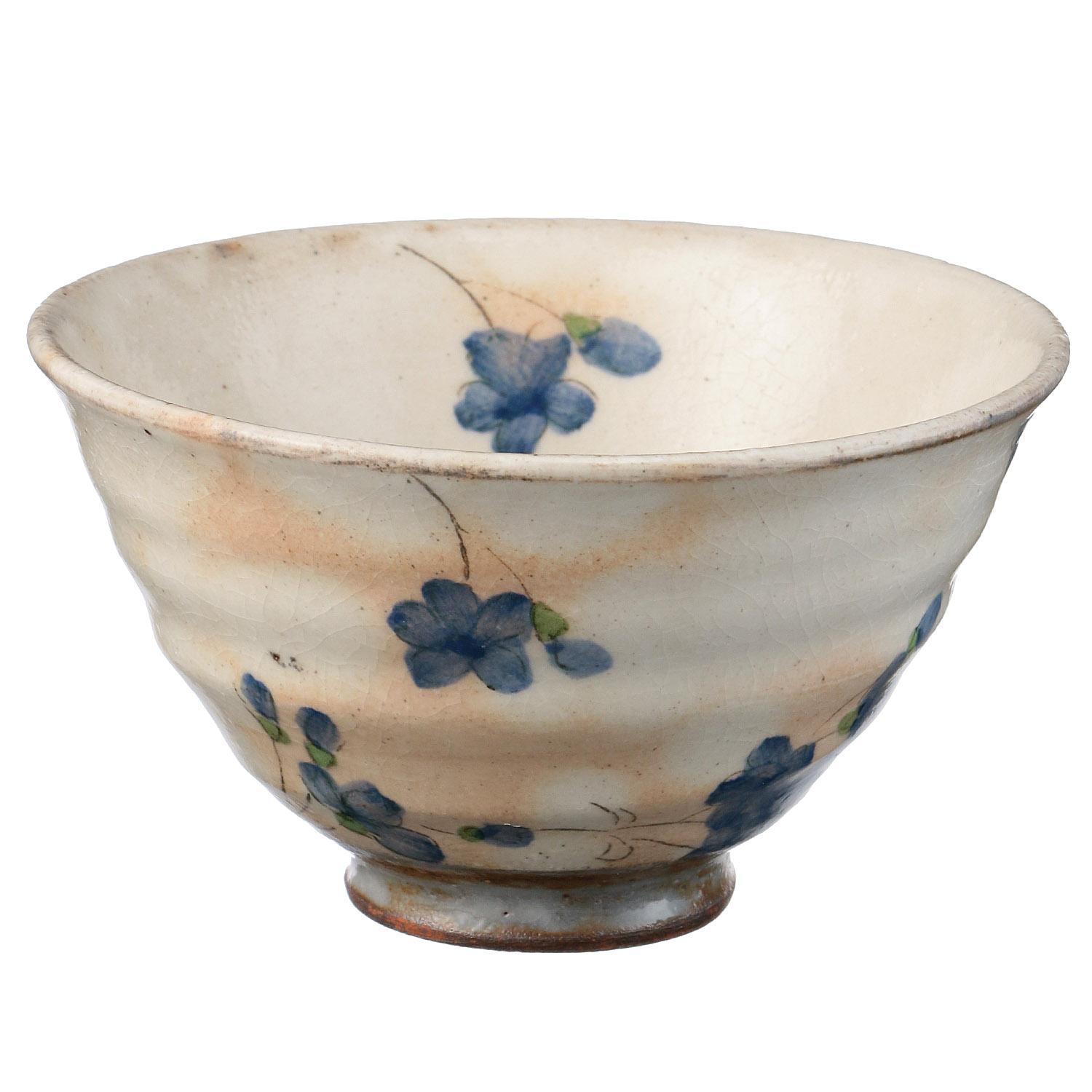 Nine-Layer Cherry Blossom Rice Bowl & Tea Cup Set 01_Rice Bowl Blue