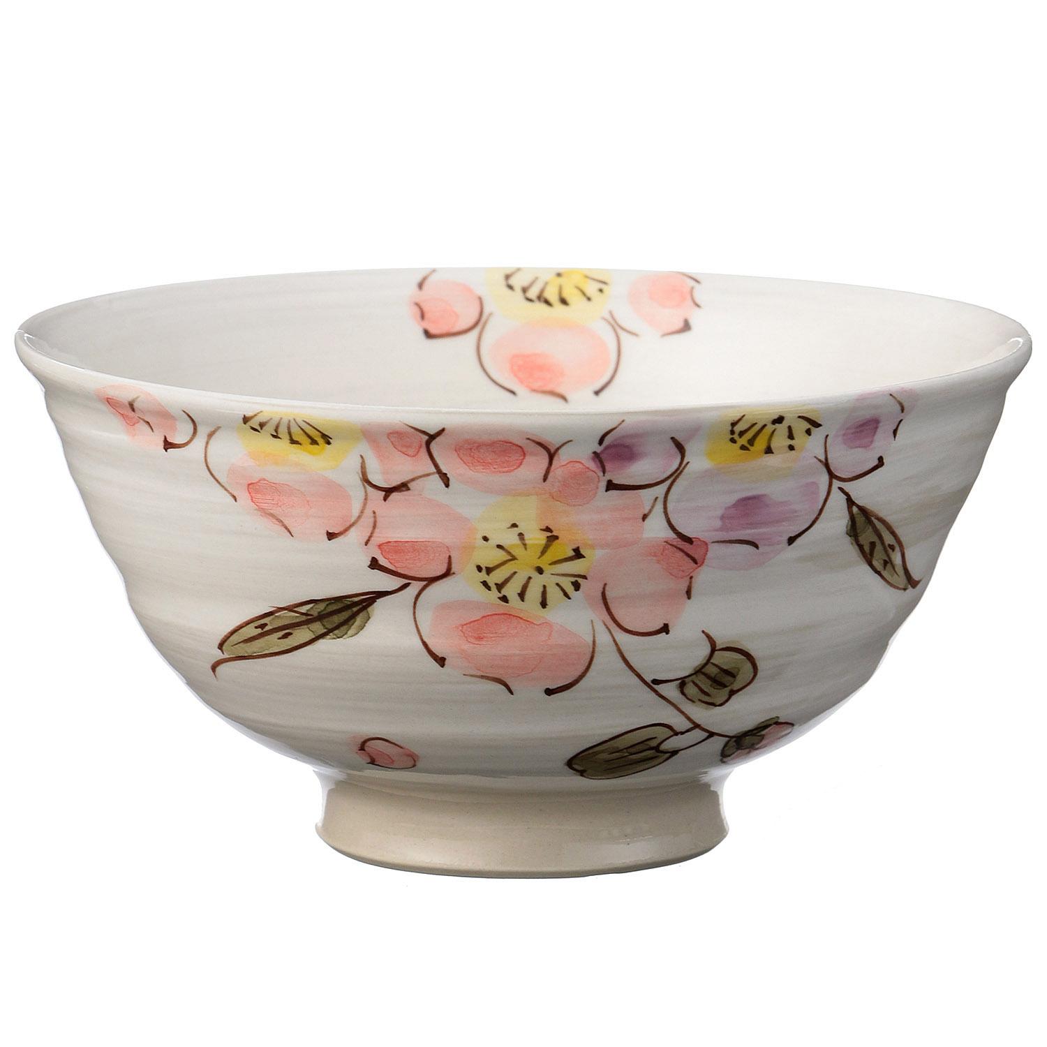Pink-Tinted Cherry Blossom Rice Bowl & Tea Cup Set 01＿Large Rice Bowl