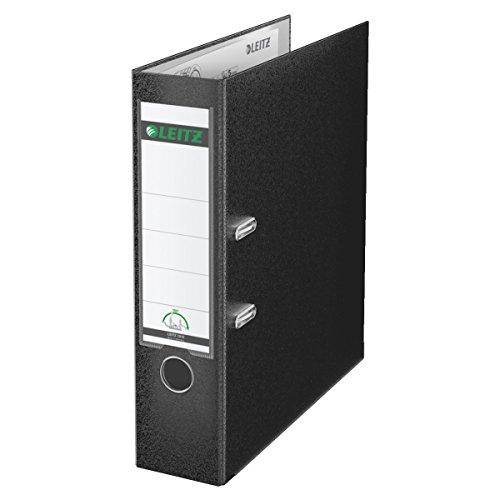 LEITZ Lever Arch File A4 81mm Back Width 2-Hole 600-Sheet Capacity Black 10105095