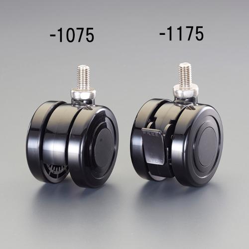 75mm Casters (Twin Wheels / Nylon / With Brake / Stainless Steel Screws)