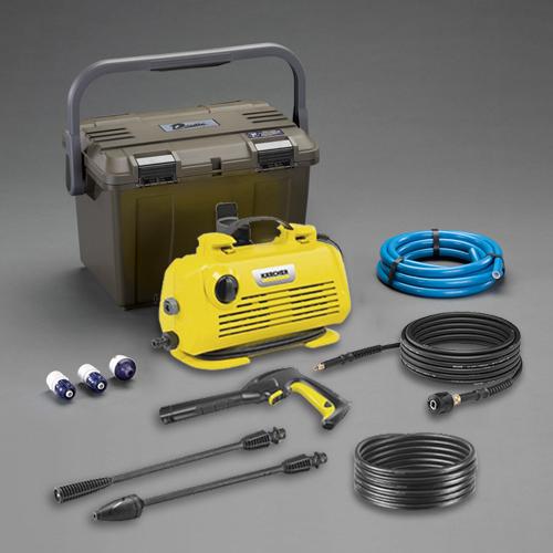 AC100V [Household] High-Pressure Washer (with Extension Hose and Case) Main Unit: 380(W) × 197(D) × 264(H) mm Case: 538(W) × 359(D) × 347(H) mm