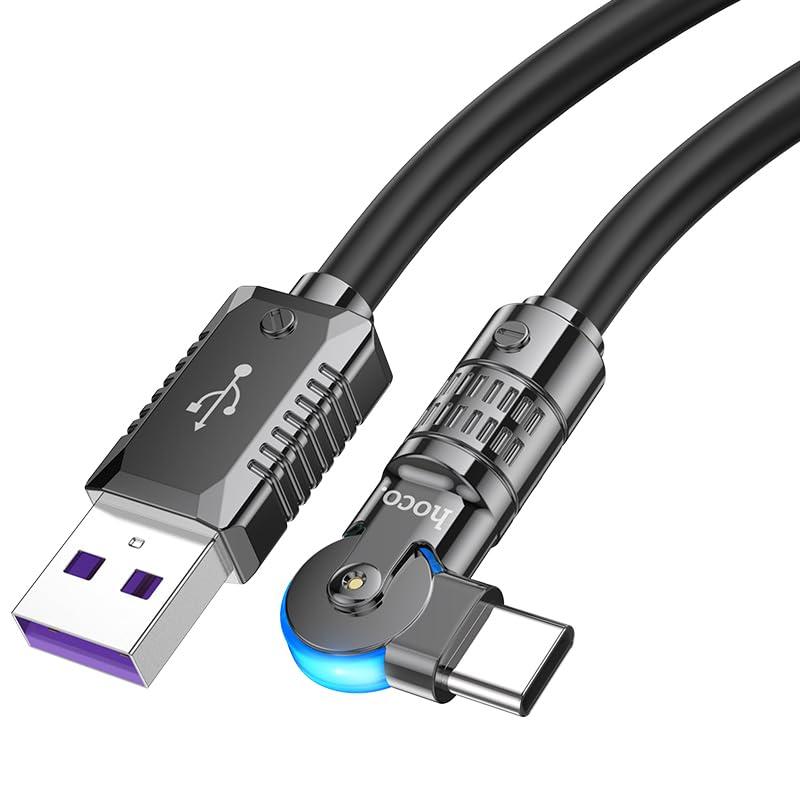 Japan Trust Technology JTT hoco U118 180-Degree Rotating Cable for Type-C Black U118-UC-BK