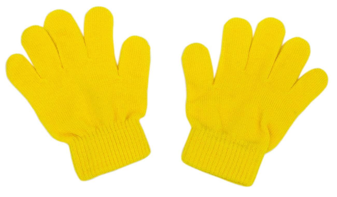 Colorful Stretch Gloves, Yellow, 10 Pairs