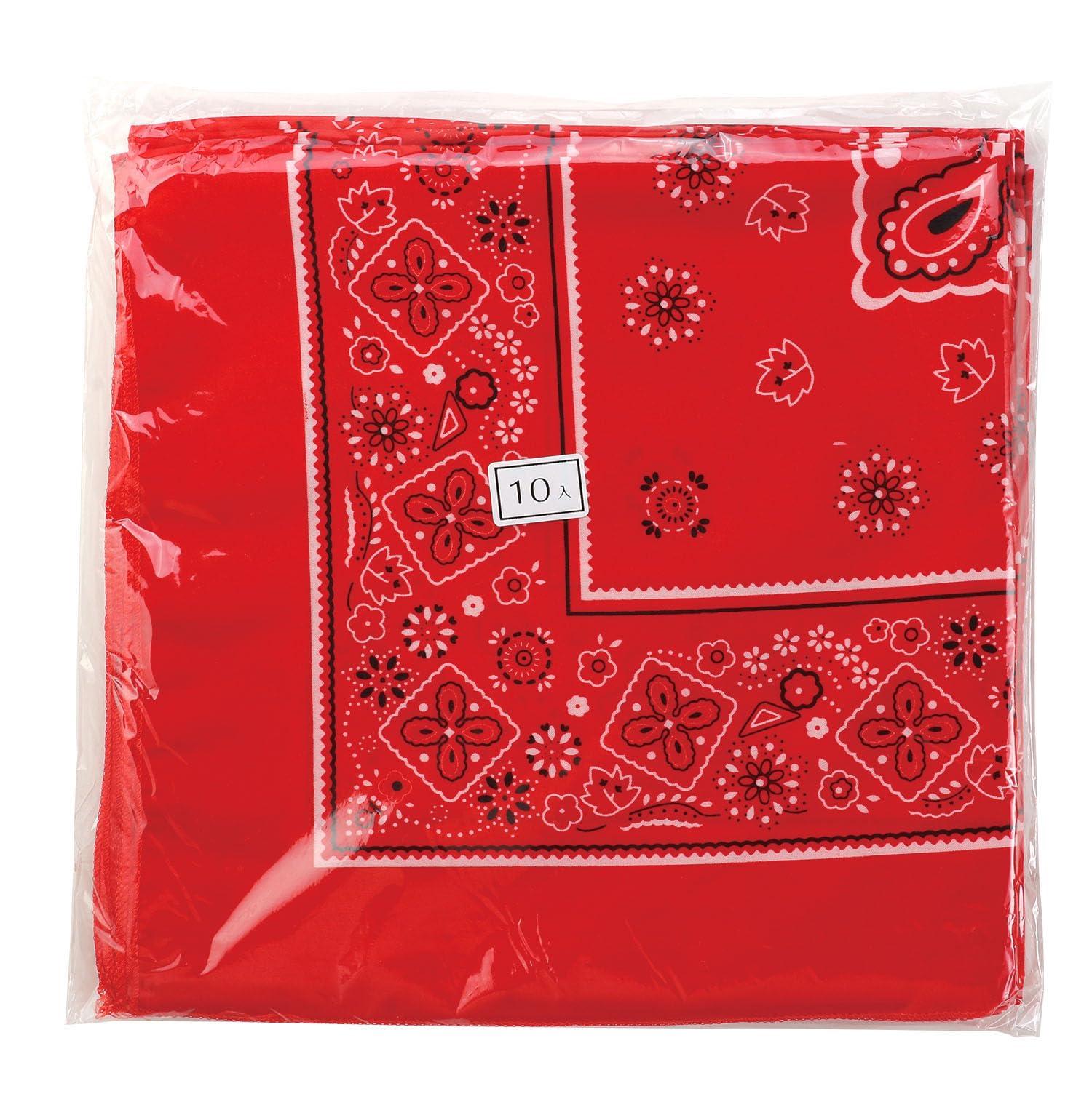 [Artec] Sports Day Team Color Bandana 55×55cm Red 10-Pack 18171