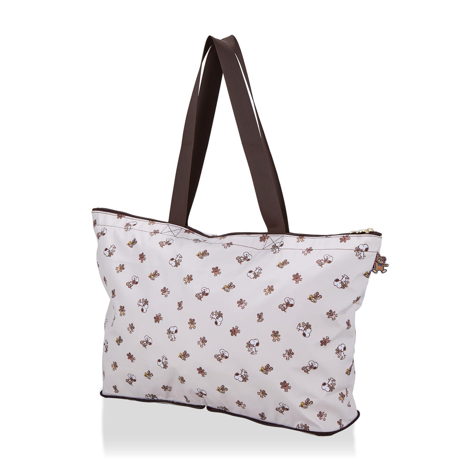 Snoopy Folding Tote Bag - Beige Bear