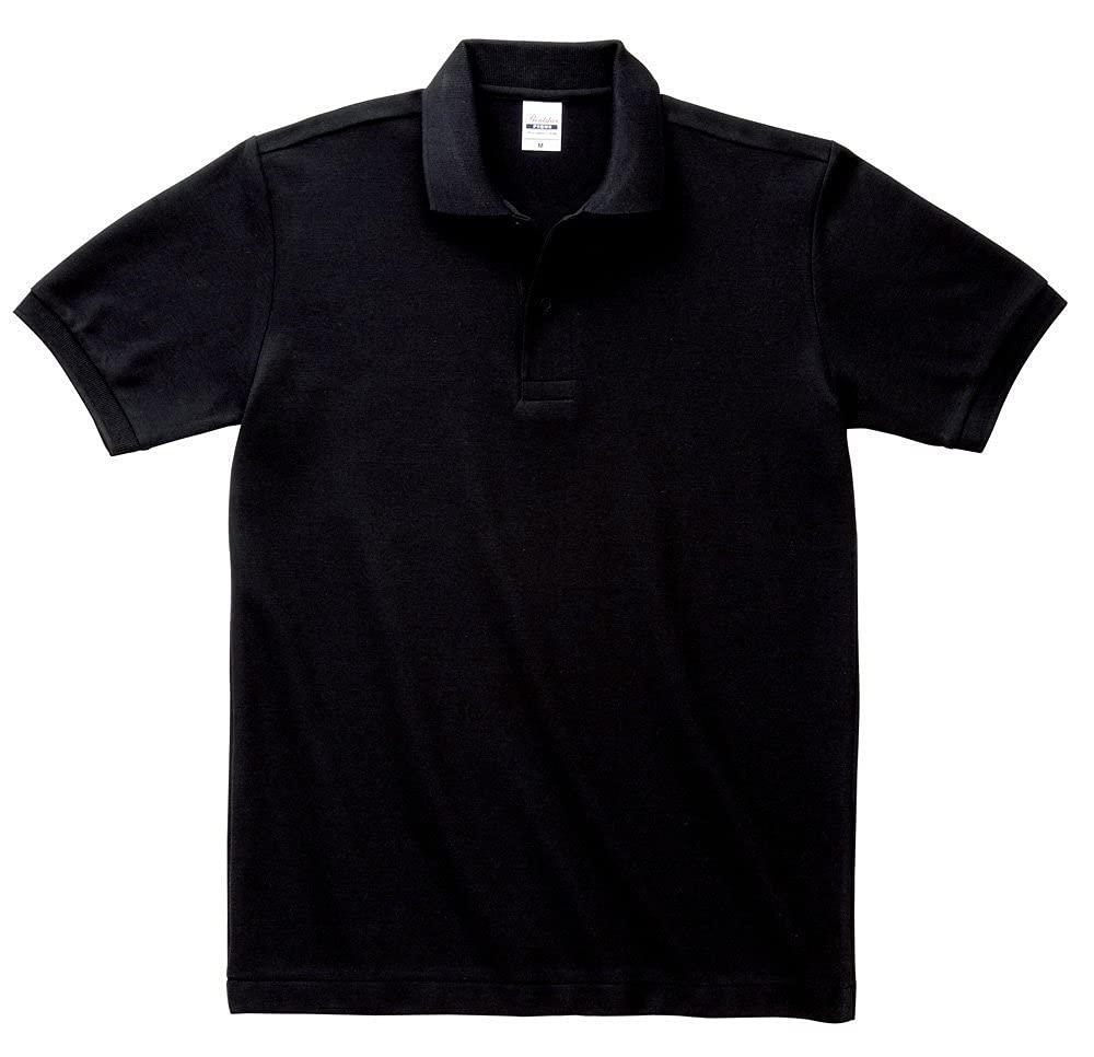 [Printstar] 5.8 oz. TC Piqué Polo Shirt [No Pocket] Men's Black S (Equivalent to Japanese Size S)