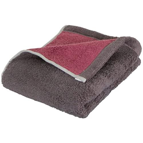 Prairie Dog DAIRY PRAIRIE Reversible Face Towel Charcoal Gray/Dusty Pink Made in Japan Imabari Plush Soft