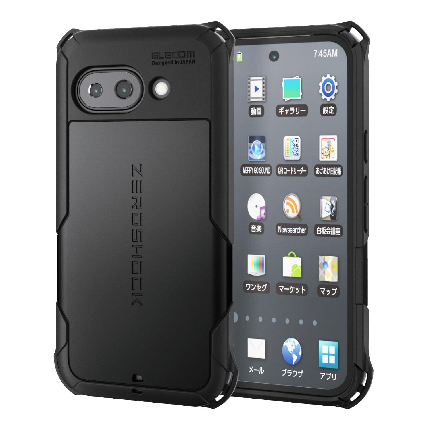 ELECOM Google Pixel 9a ZEROSHOCK Case Black PM-P251ZEROBK