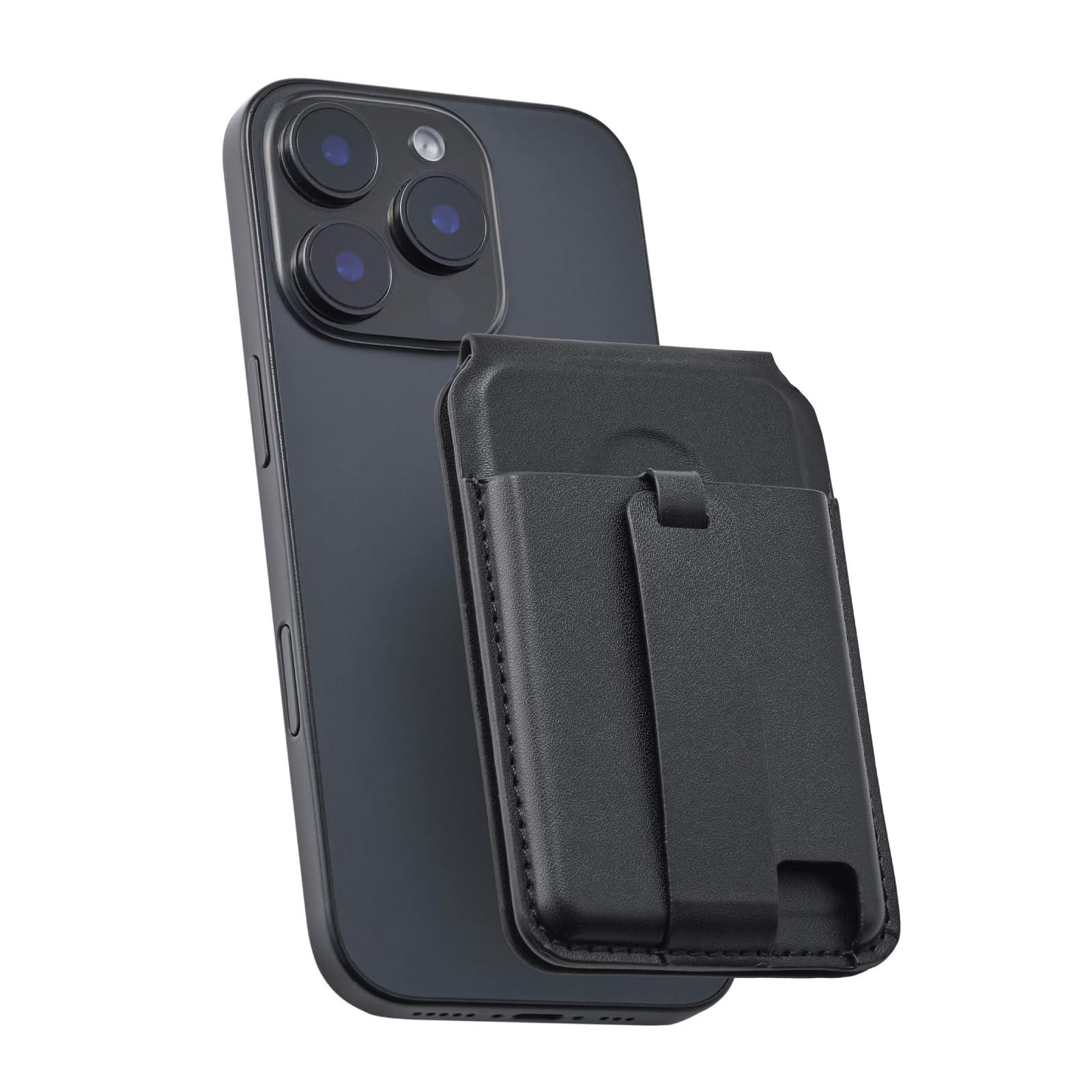 ELECOM MAGKEEP Card Stand with Band, Black AMS-MAGCSBBK