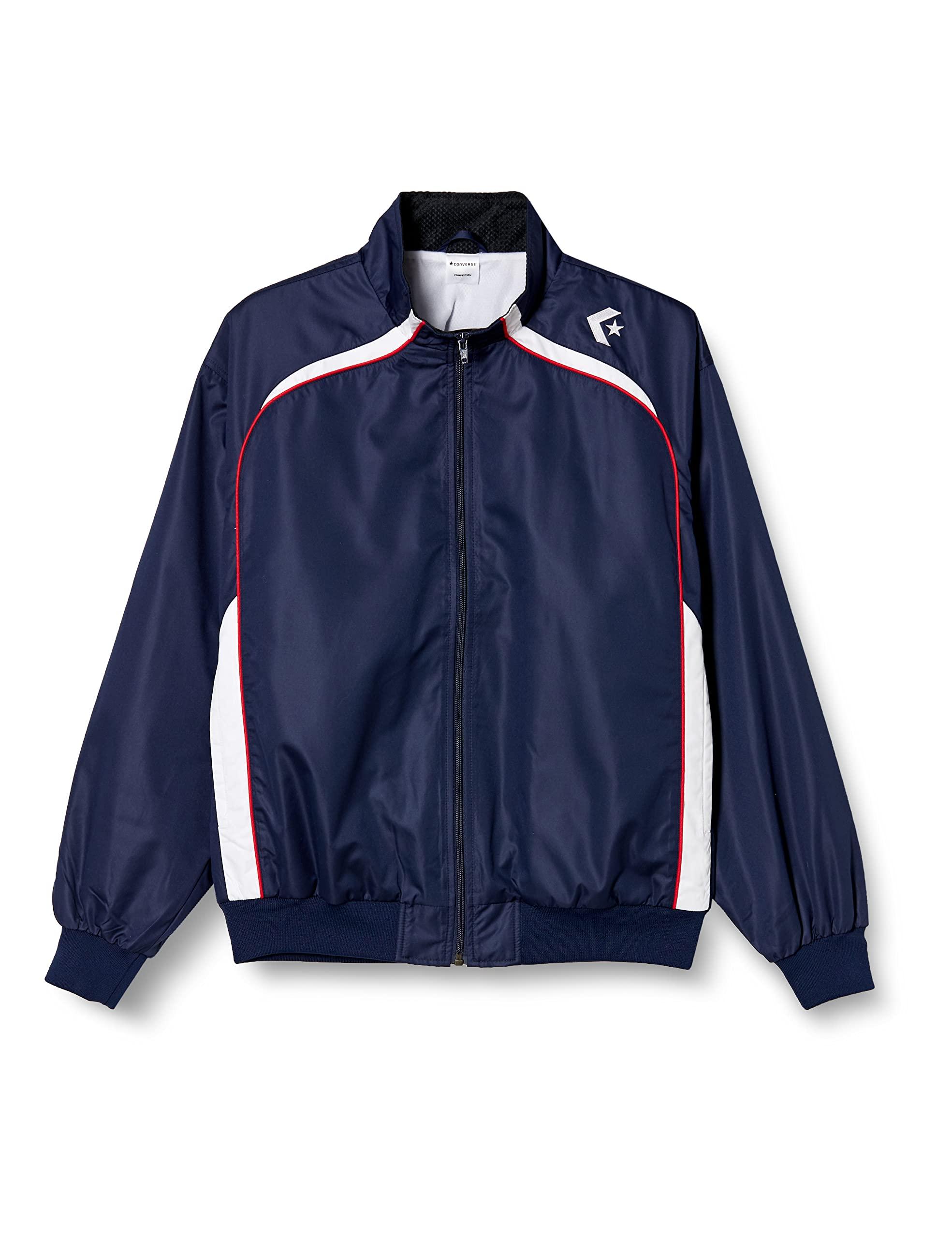 [Converse] Basketball Jacket Warm-Up Jacket Water-Repellent Breathable Ventilated CB162502S Navy/White Japan XO (Equivalent to Japanese Size 3L)