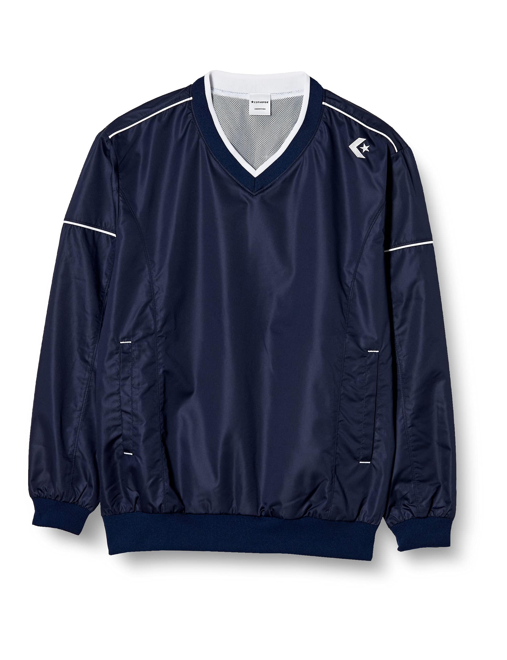 [Converse] Basketball Jacket V-Neck Warm-Up Jacket Slim Fit Water-Repellent Breathable CB162510S Navy Japan 2XO (Equivalent to Japanese Size 4L)