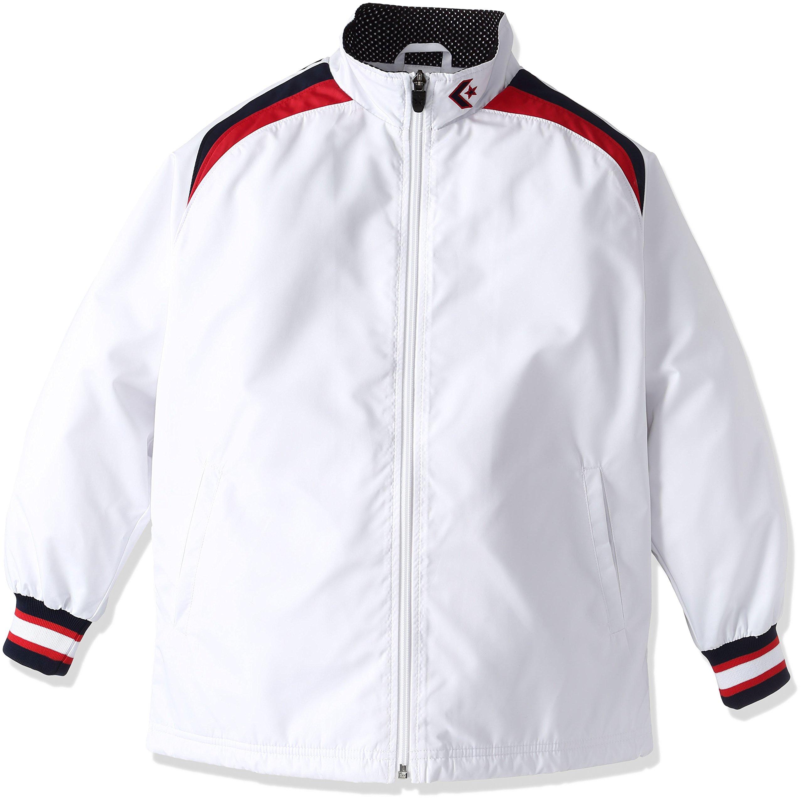 [Converse] Basketball Jersey Junior Warm-Up Jacket CB462506S Kids White/Navy 160