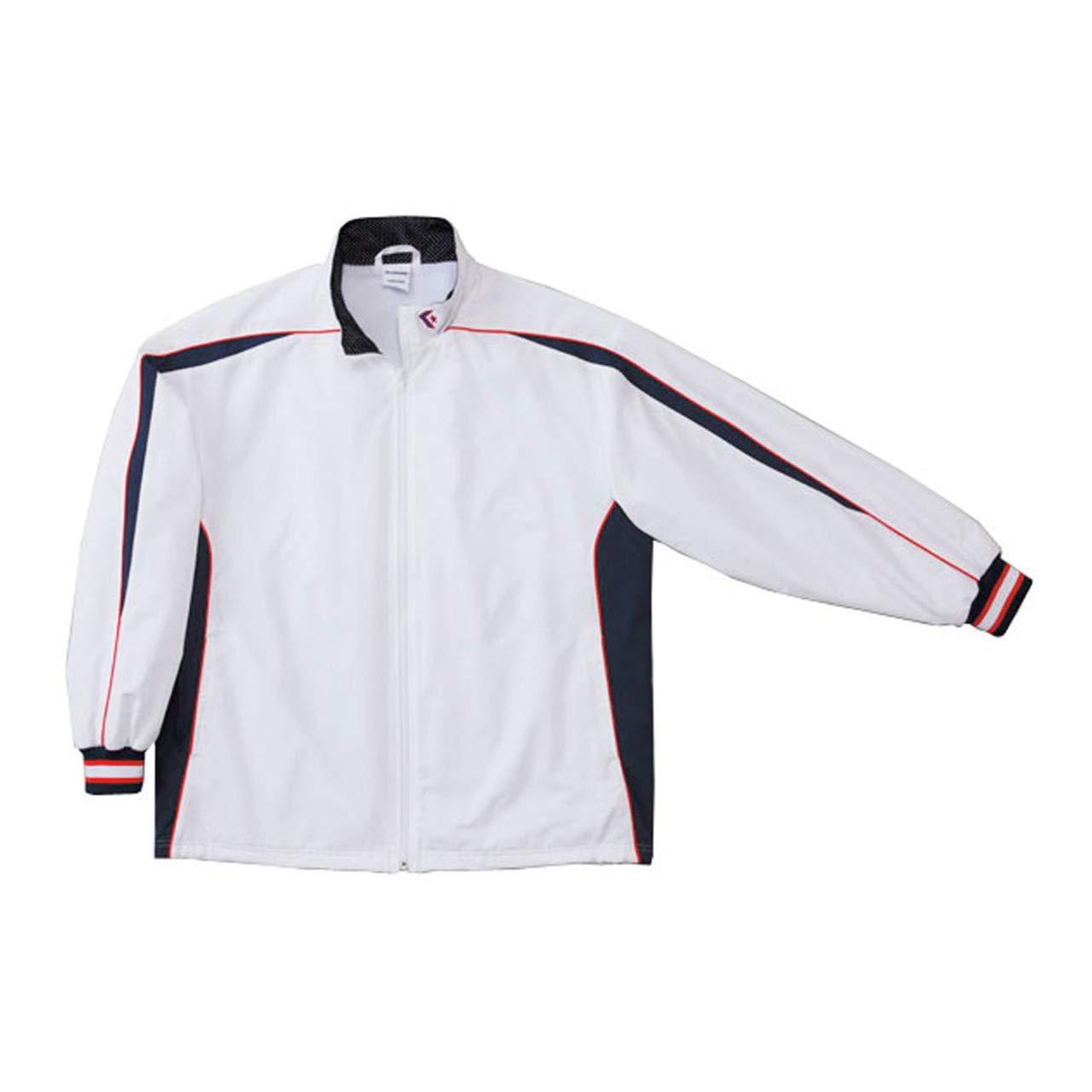 [Converse] Basketball Jacket Warm-Up Jacket Water-Repellent Breathable Ventilated CB182501S White/Navy Japan O (Equivalent to Japanese Size 2L)